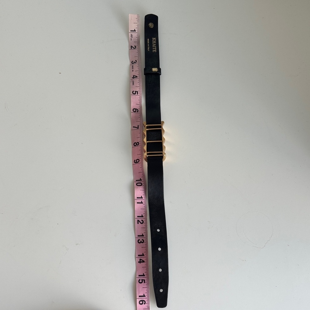 KHAITE choker-necklace Black with Gold Buckle - Picture 7 of 9